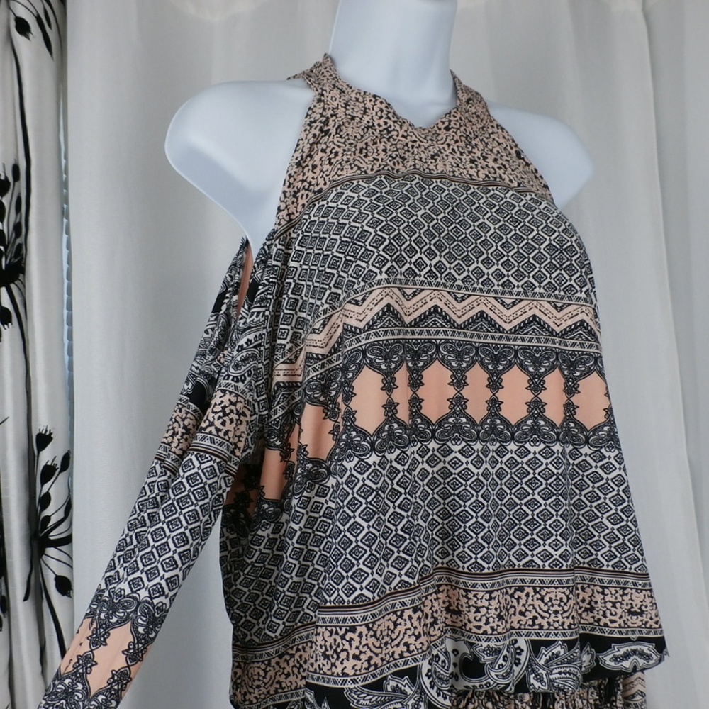 CATO Cold Shoulder Long Sleeve Tunic Mini Dress XL